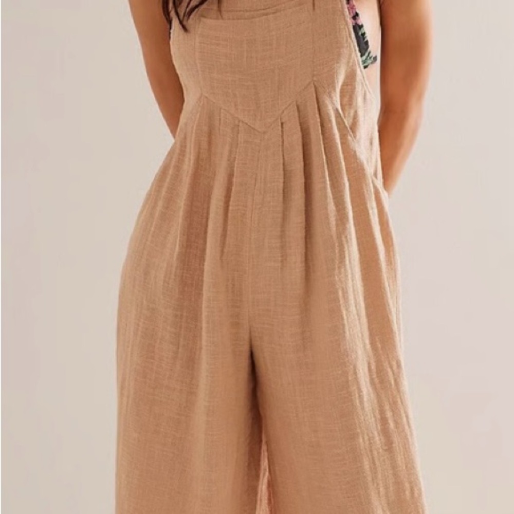 Free People Light Brown Jumpsuit